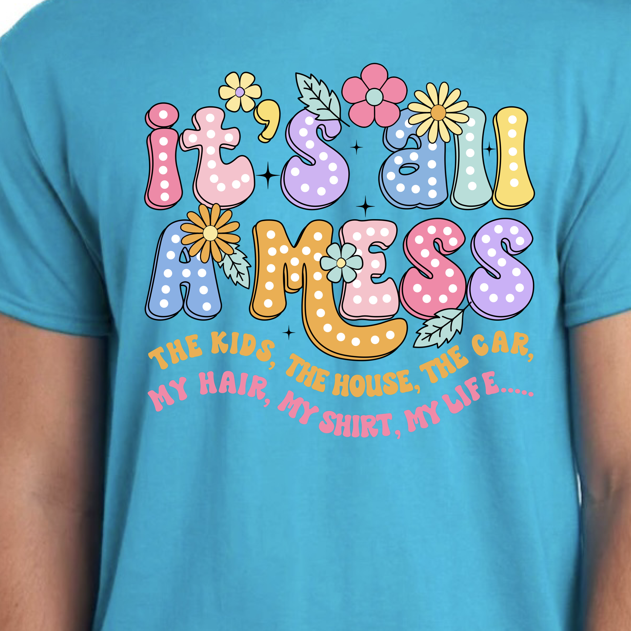 Its a mess aqua Adult tshirt