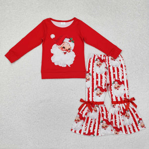 Santa baby red stripe set