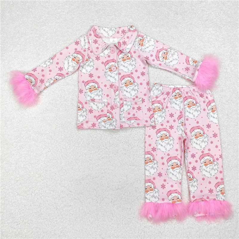 Pink santa pink Fur pajamas