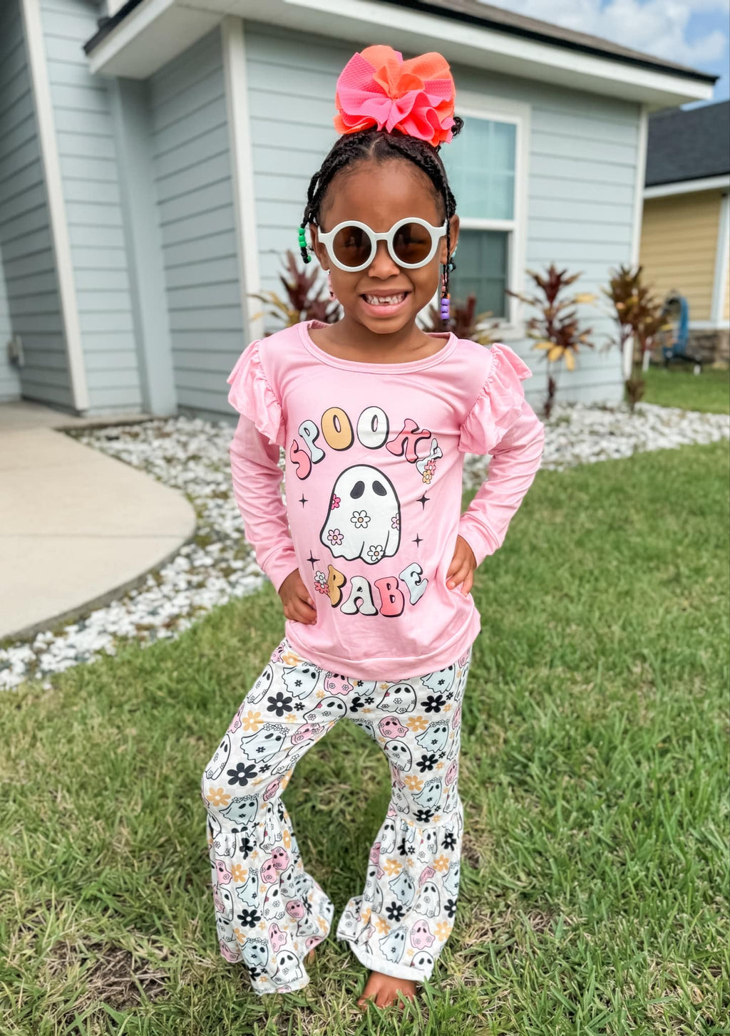 Spooky pink babe  long sleeve set