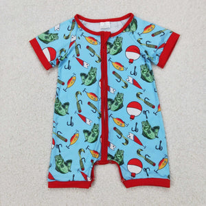 Little fish boy romper