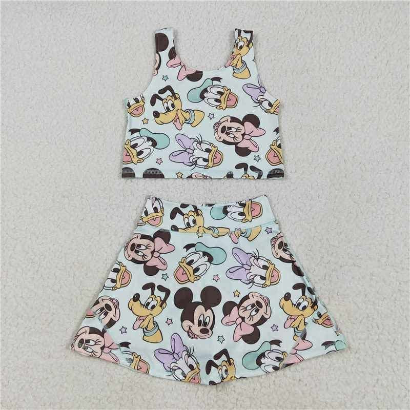 Mouse friends yoga skort set