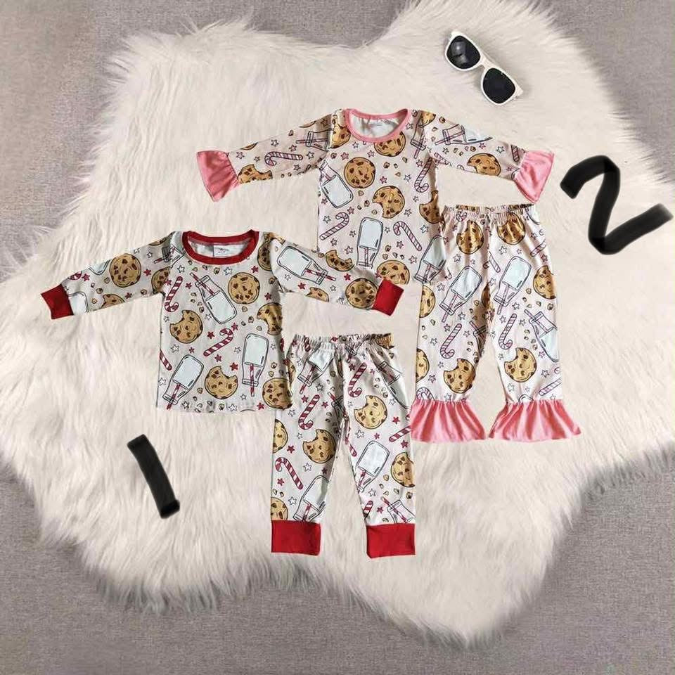 Red milk cookies pj set new