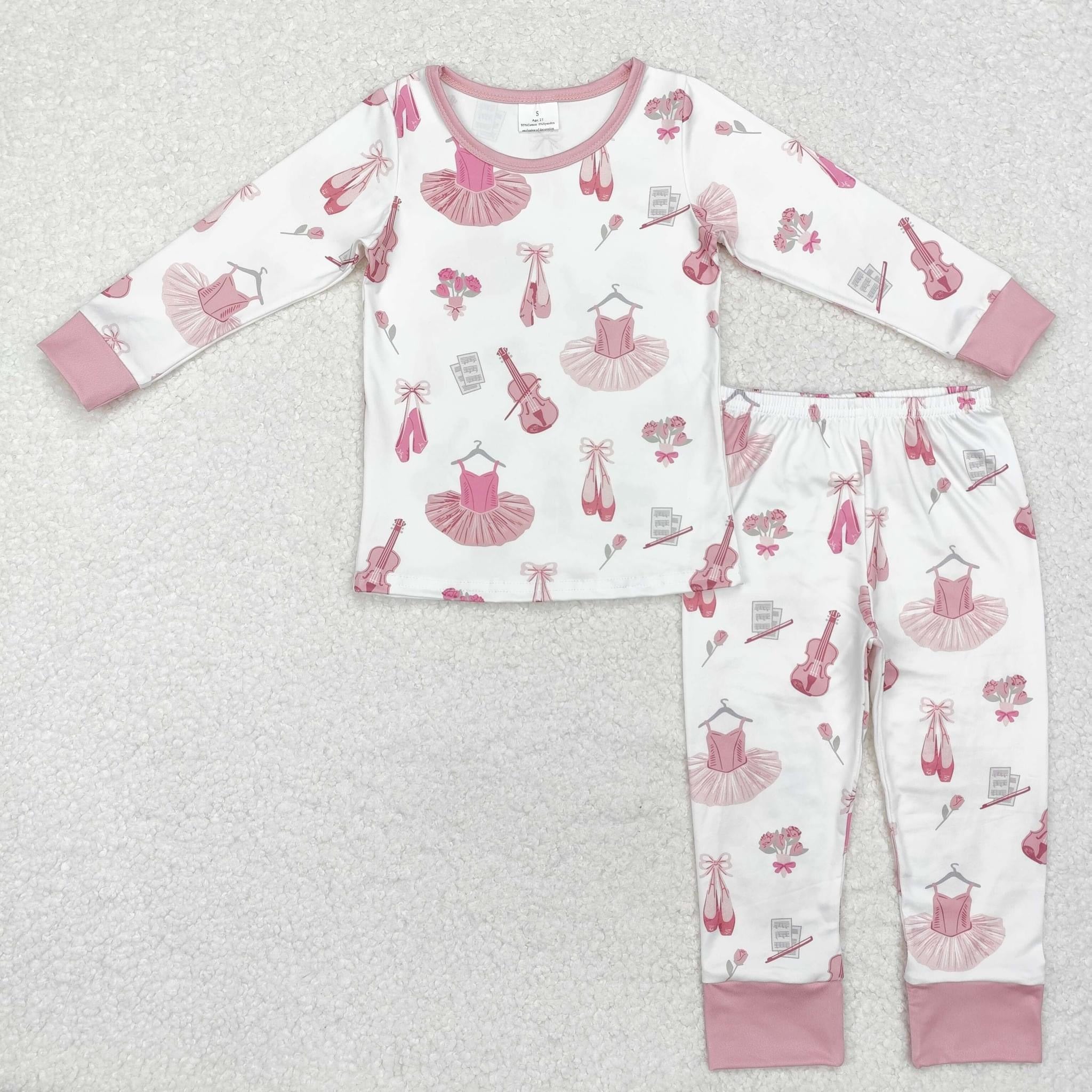 Pink ballet pajama set