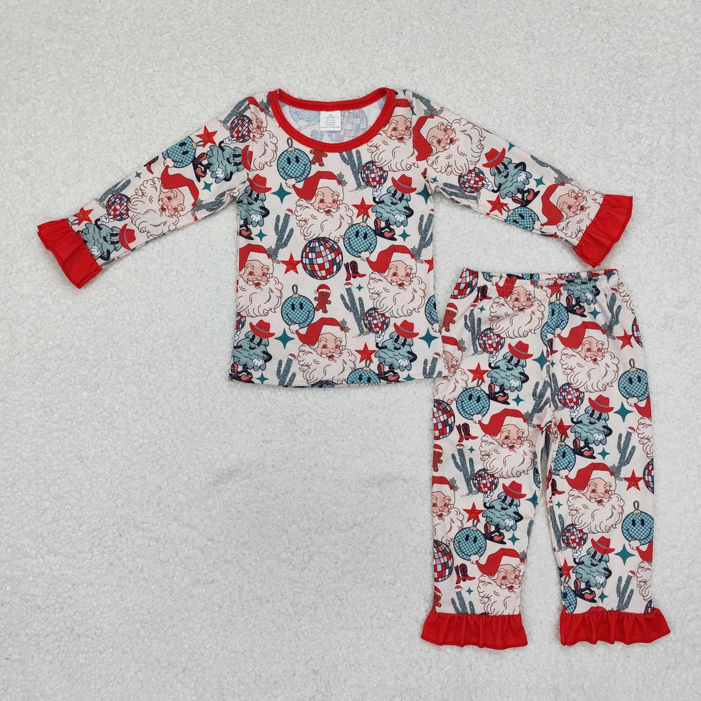 Retro santa ruffle pajamas