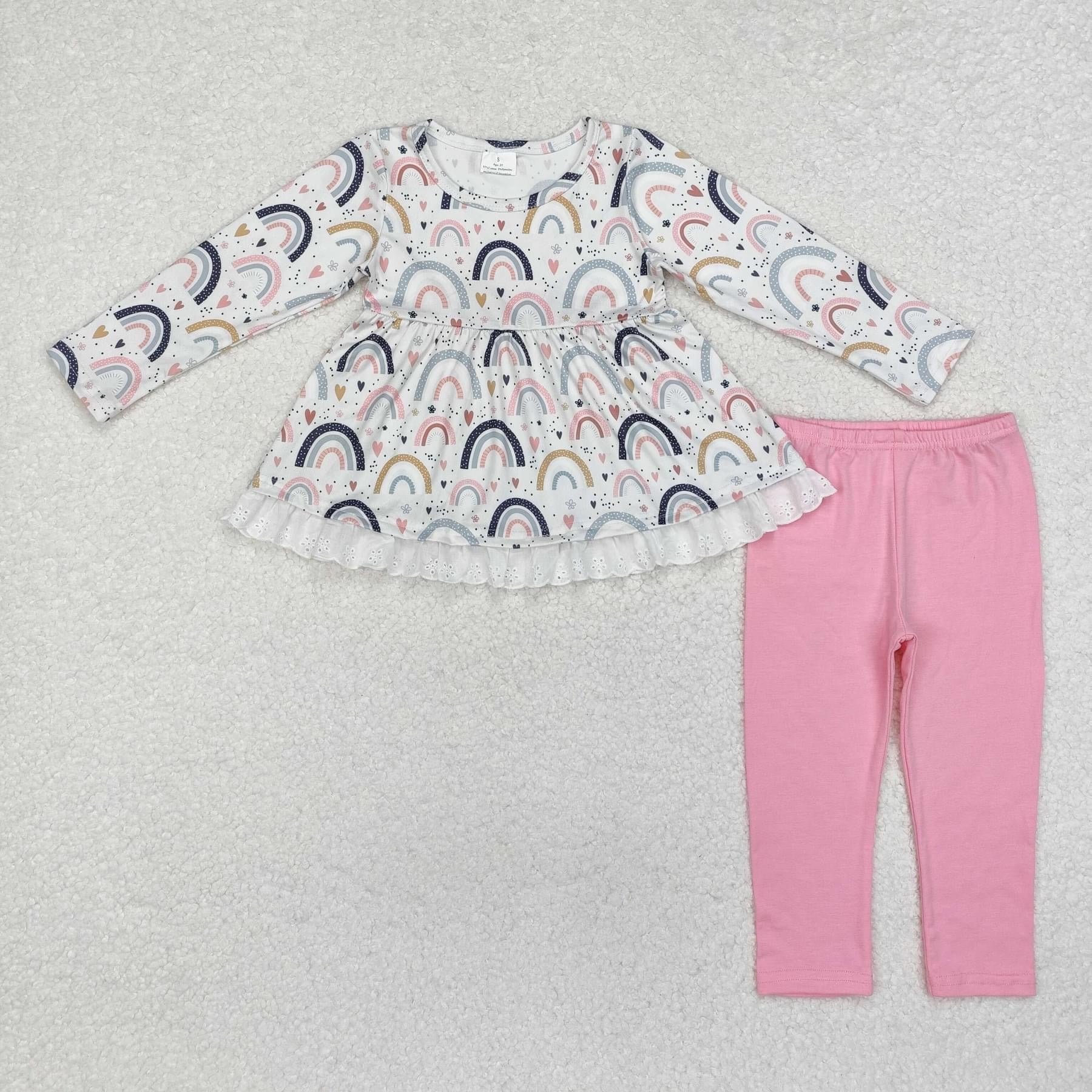 Pink rainbows legging Pants set