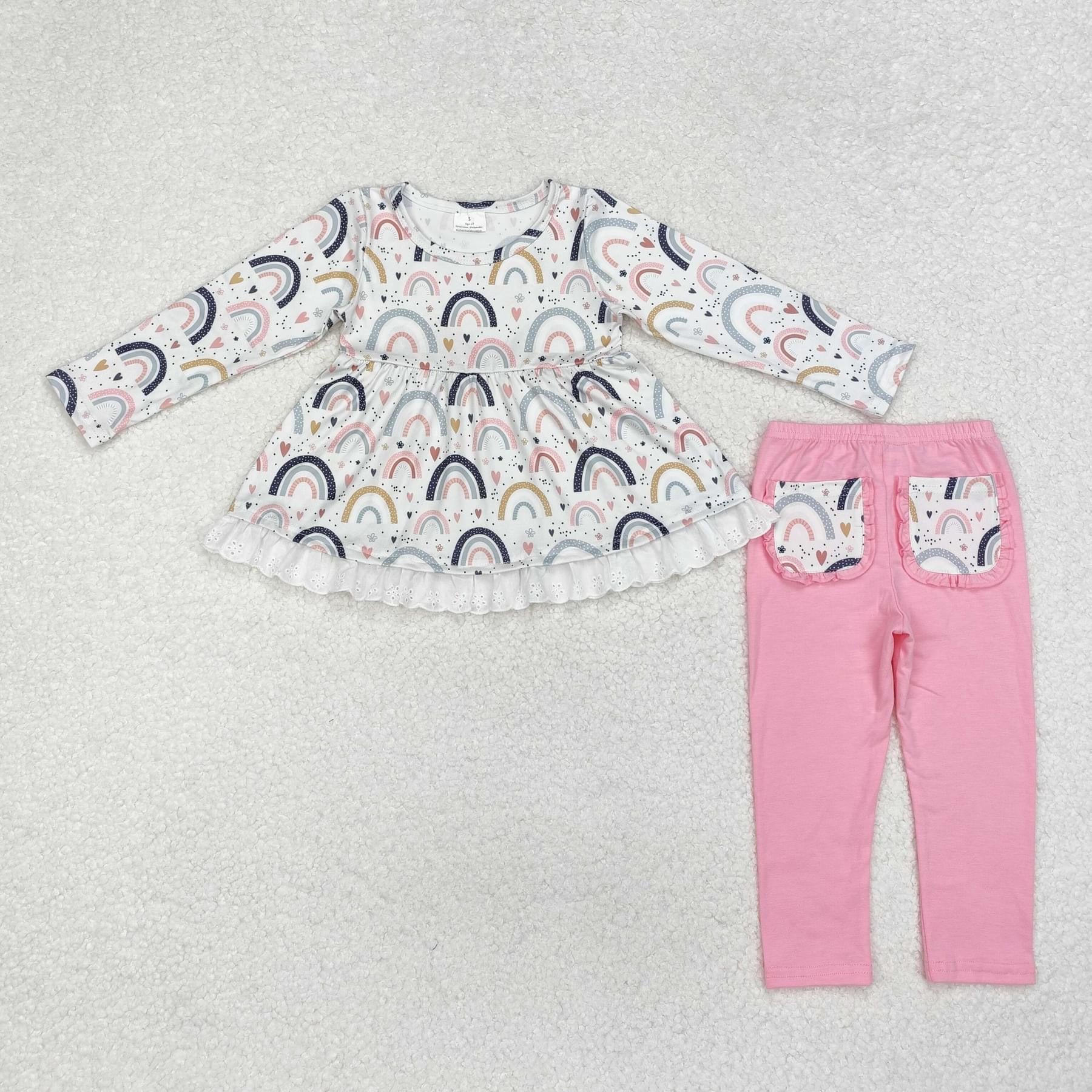 Pink rainbows legging Pants set