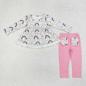 Pink rainbows legging Pants set