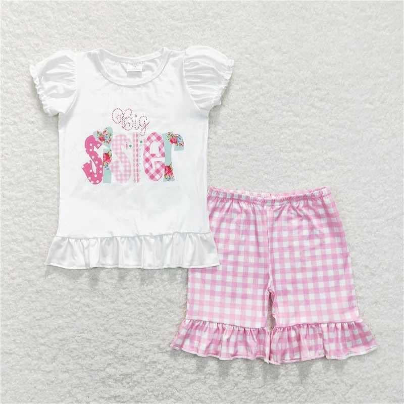 Big  sister ruffle Short Set