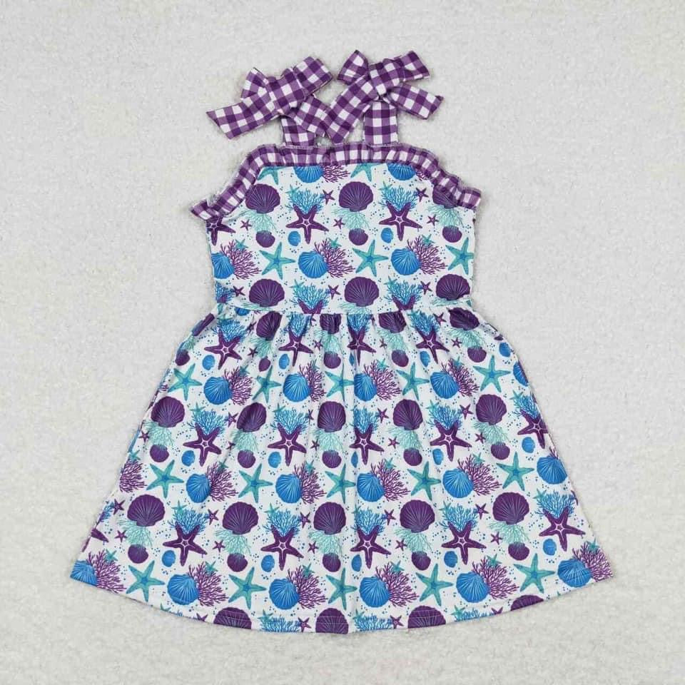 Purple sea shells dress