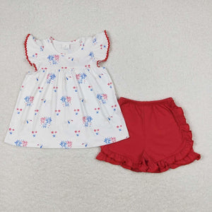 4th rwb firework sparkler Short  Set