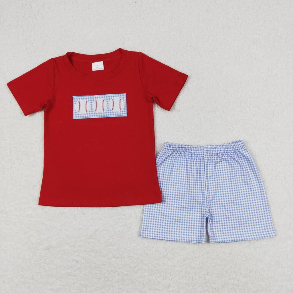 Rwb baseball boy short set