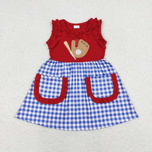 Rwb baseball embroidered dress