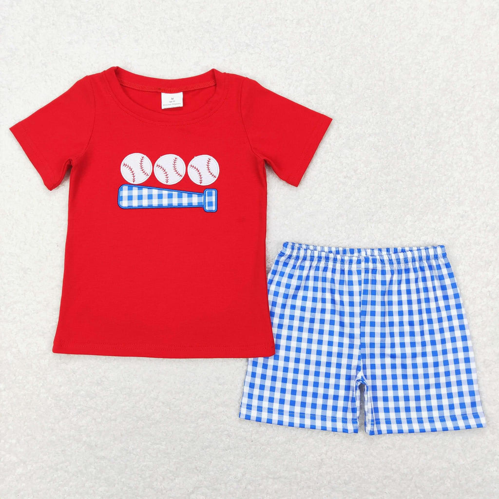 4th rwb  baseball boy short set