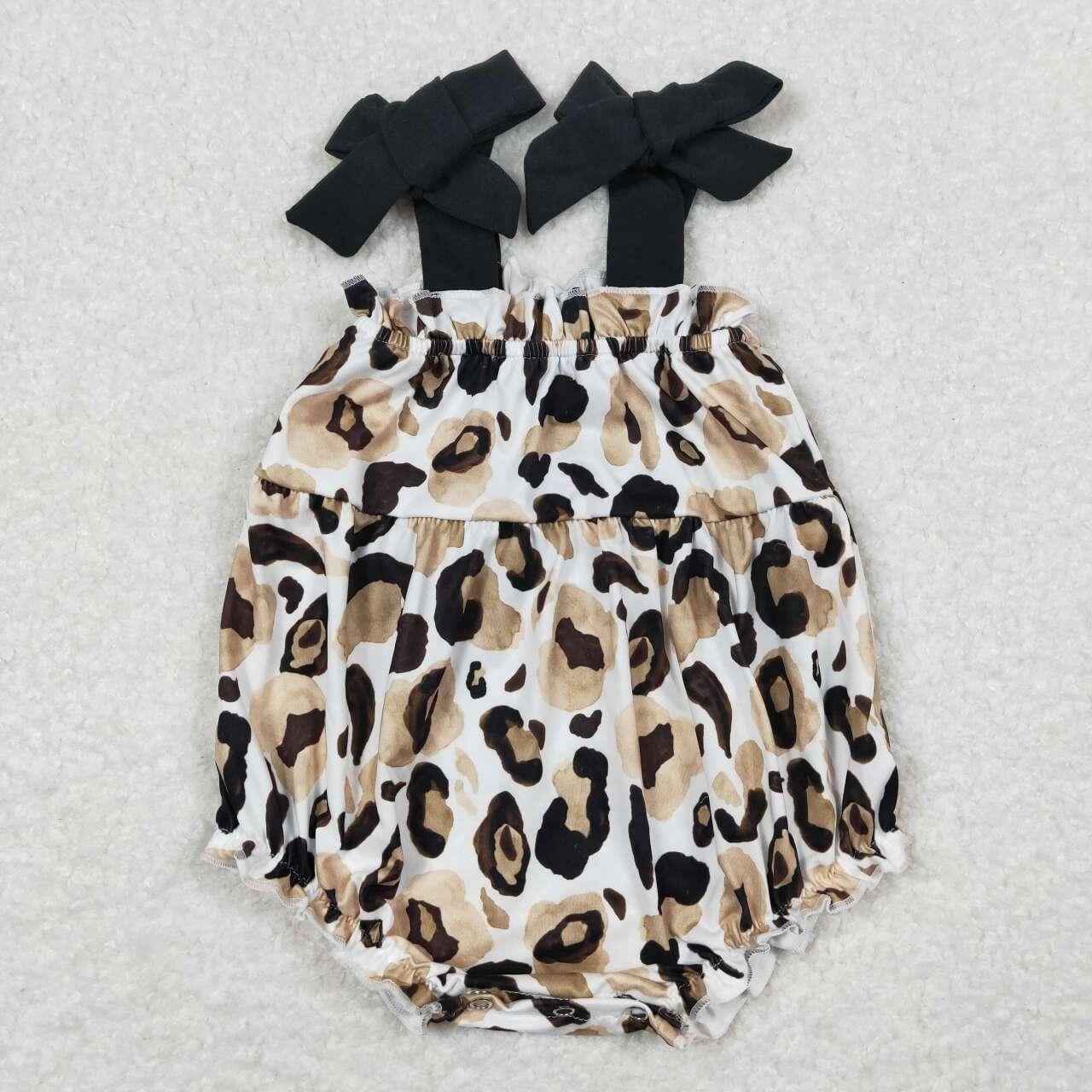 Leopard boujee bubble romper