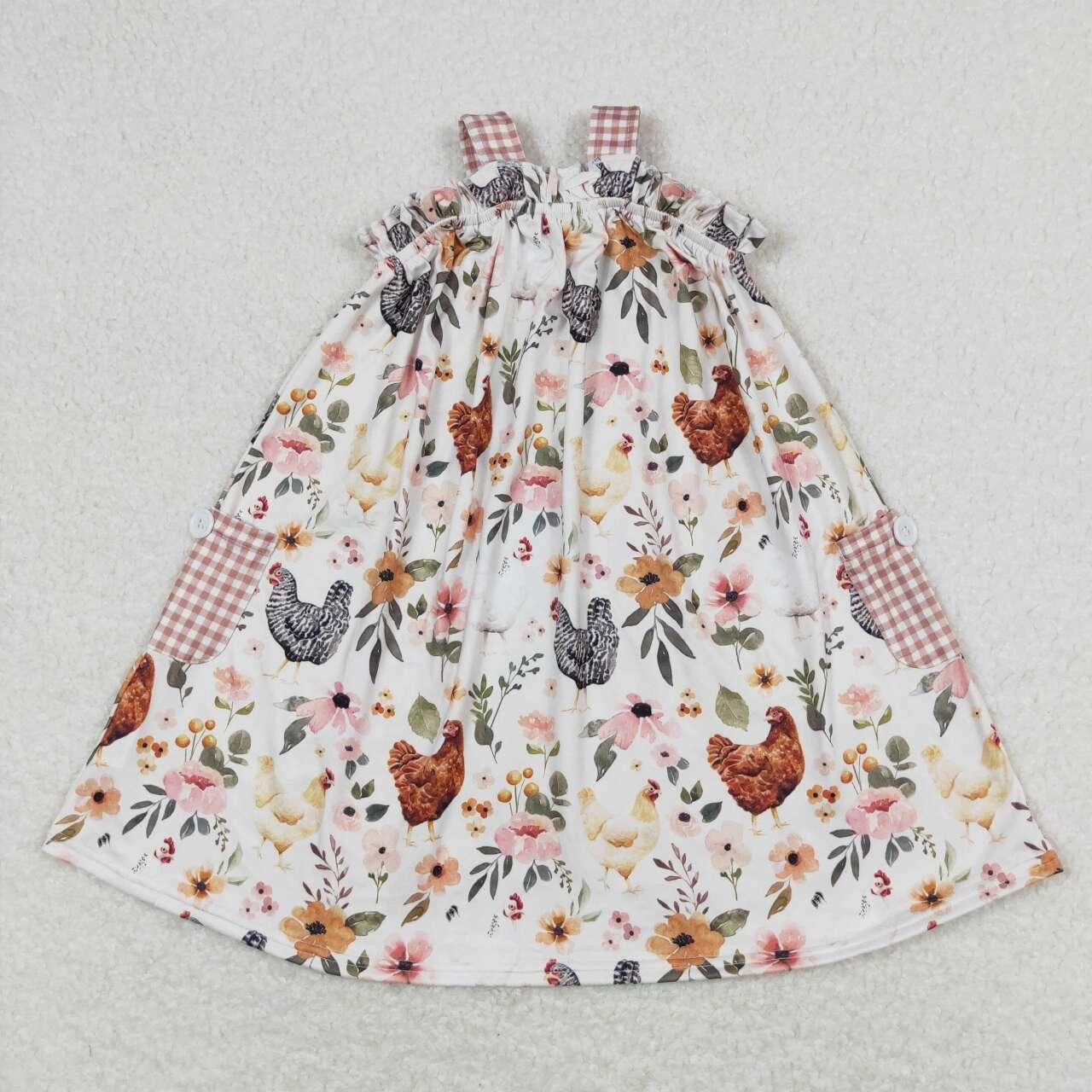 Little sweet chicken  ruffle dress