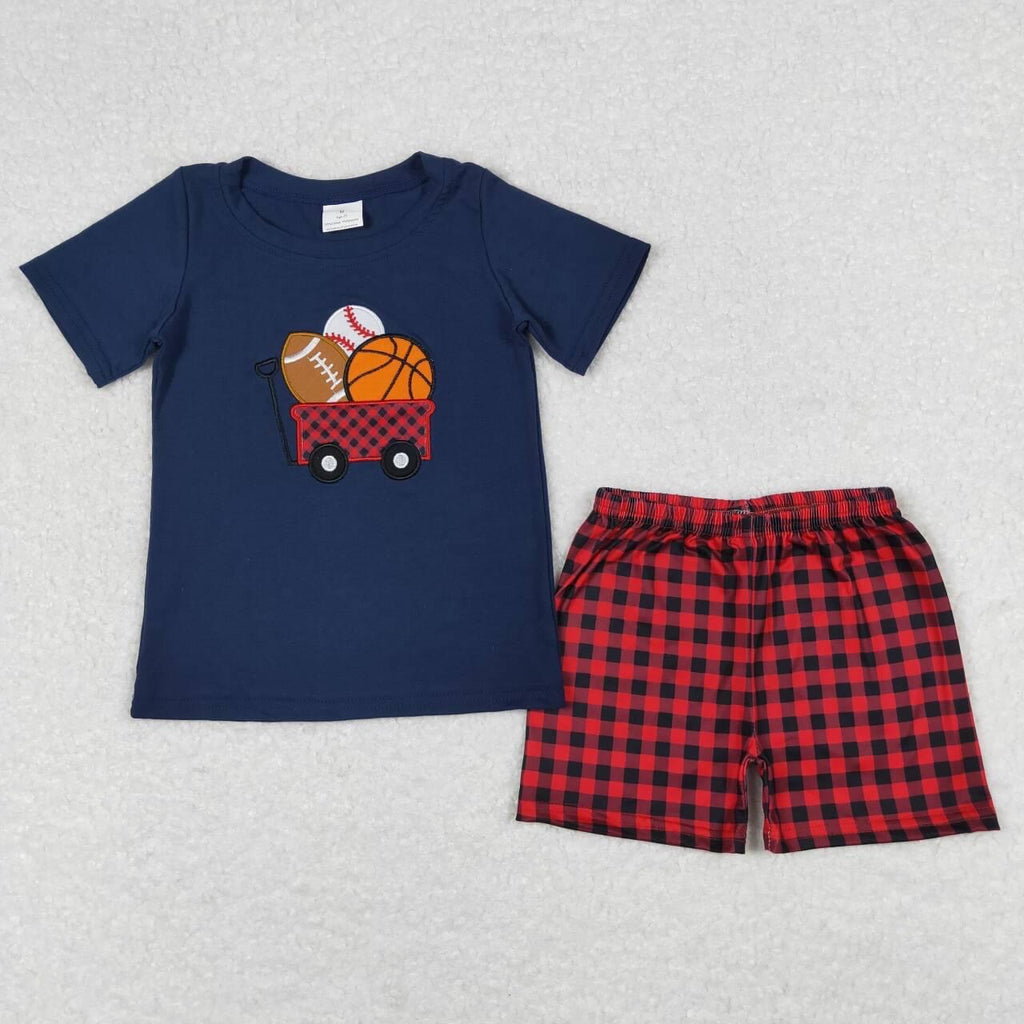 Little sports wagon  boy short set