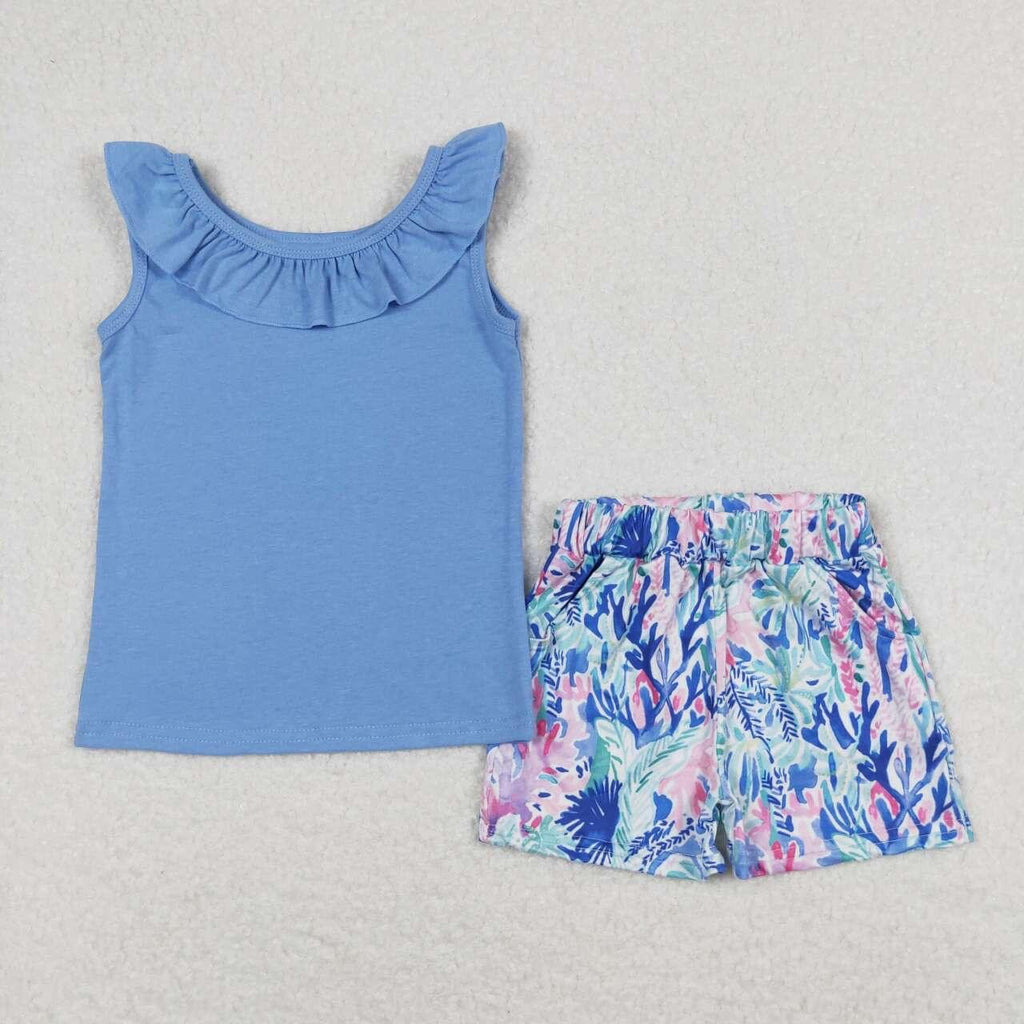 Blue hawaii short set