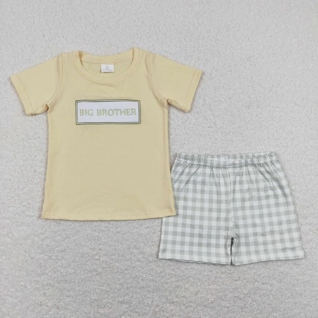 Big brother yellow boy short set