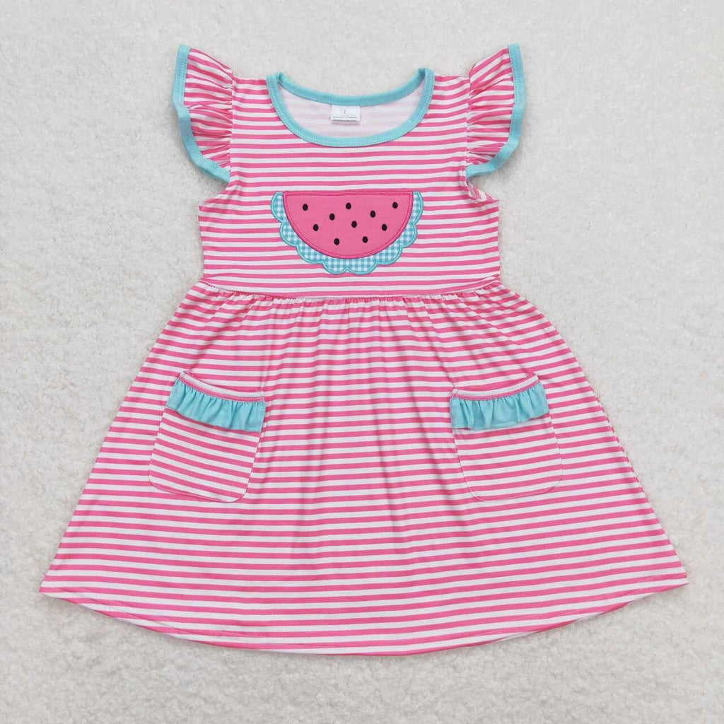 Pink stripe watermelon dress