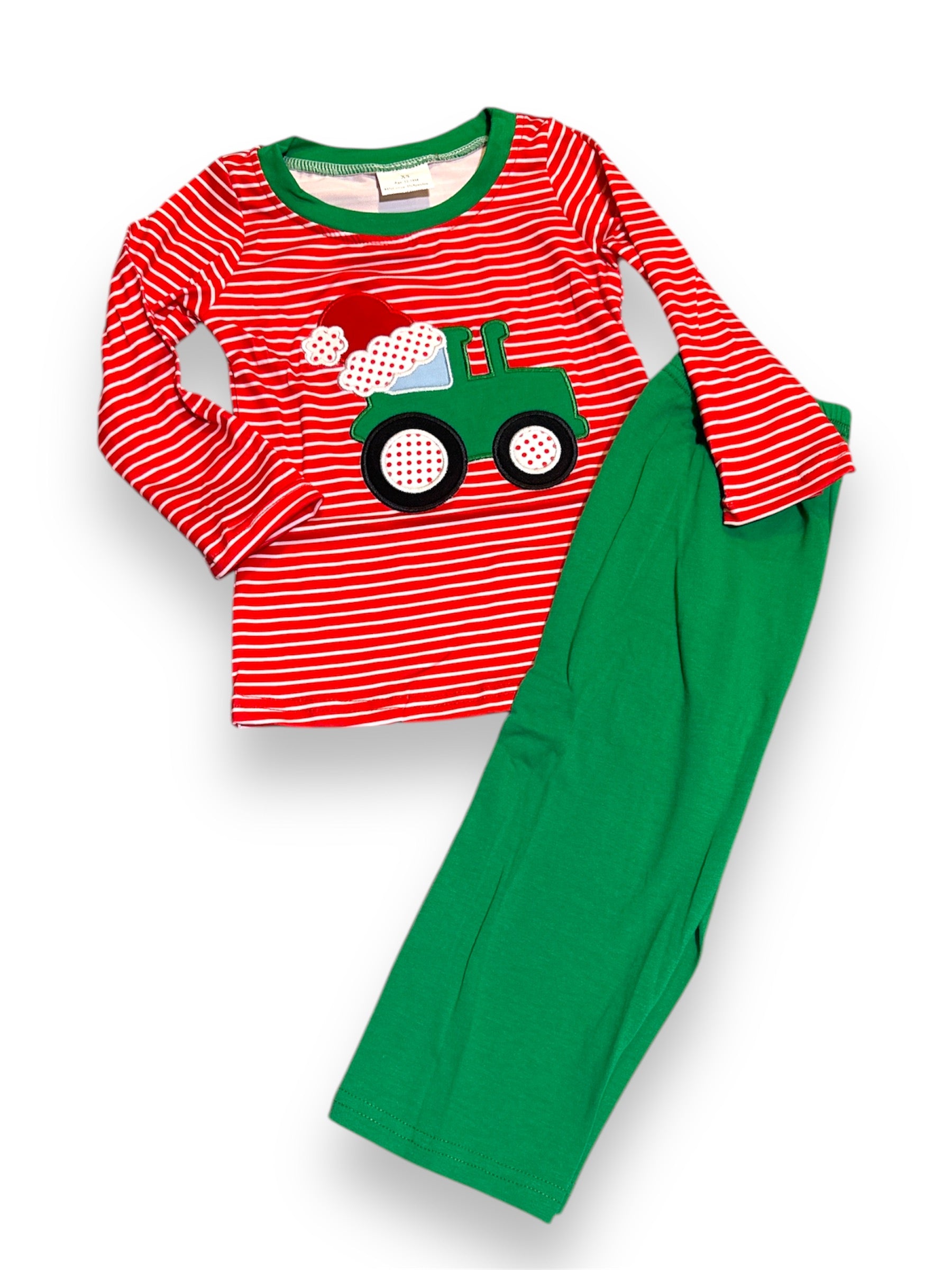 Christmas tractor Boy long sleeve set- RTS