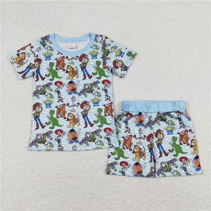 Lots of toy friends boy short pajama