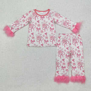 Boujee biw pink Fur pajamas