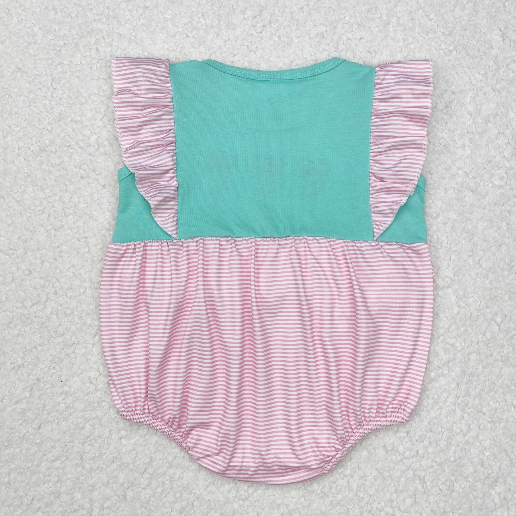 Pink and tral ballet bubble Romper