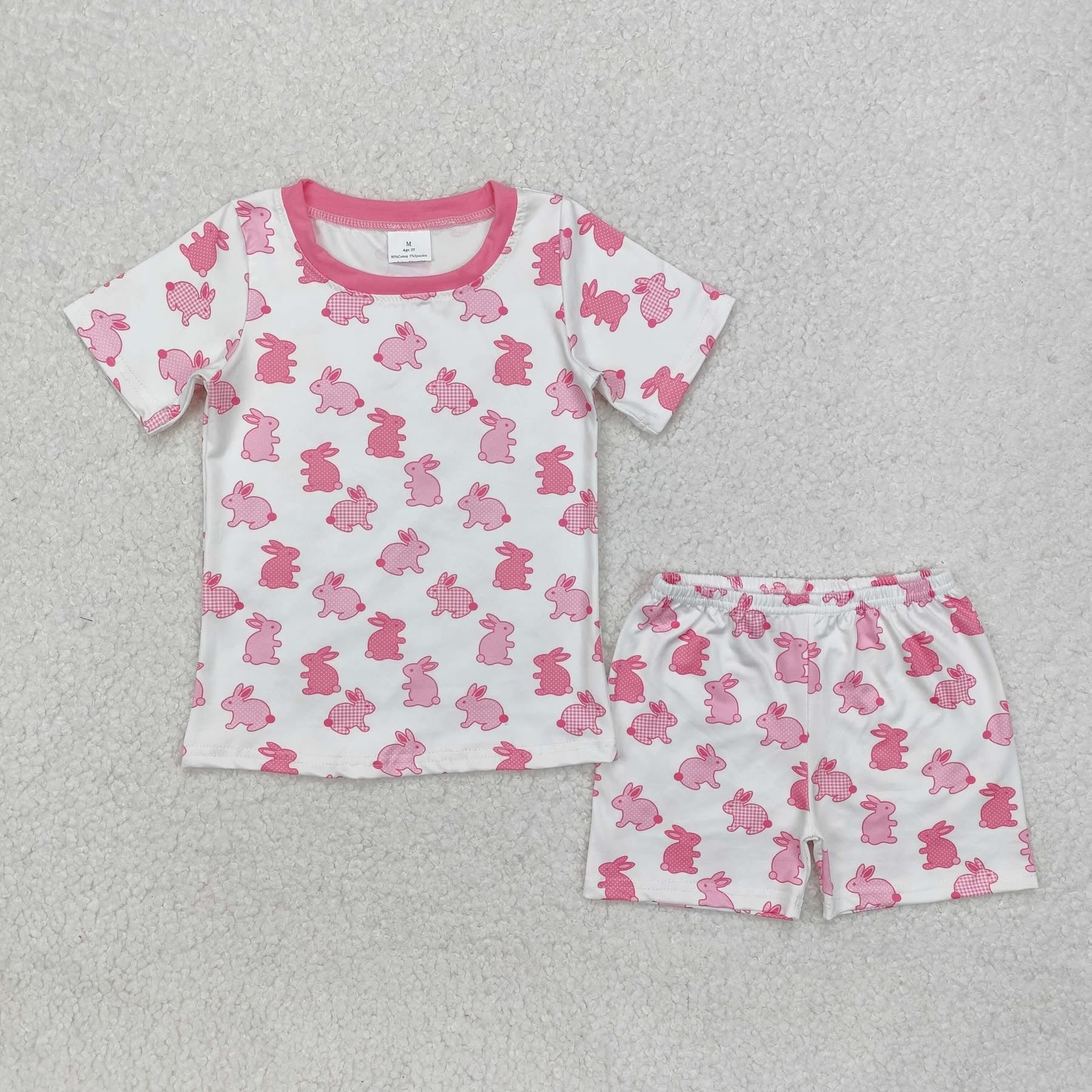 Pink little bunnies pajama  girl set