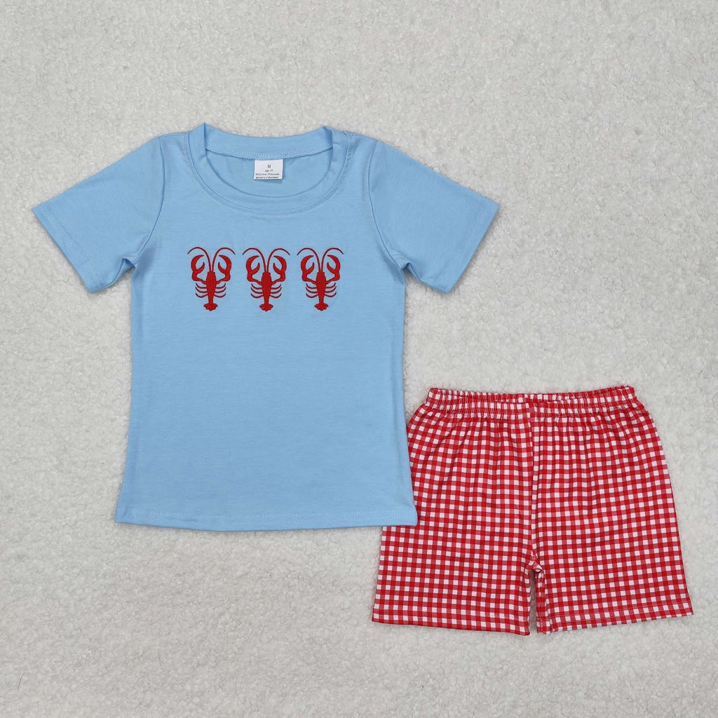 3 little lobster Boy short set