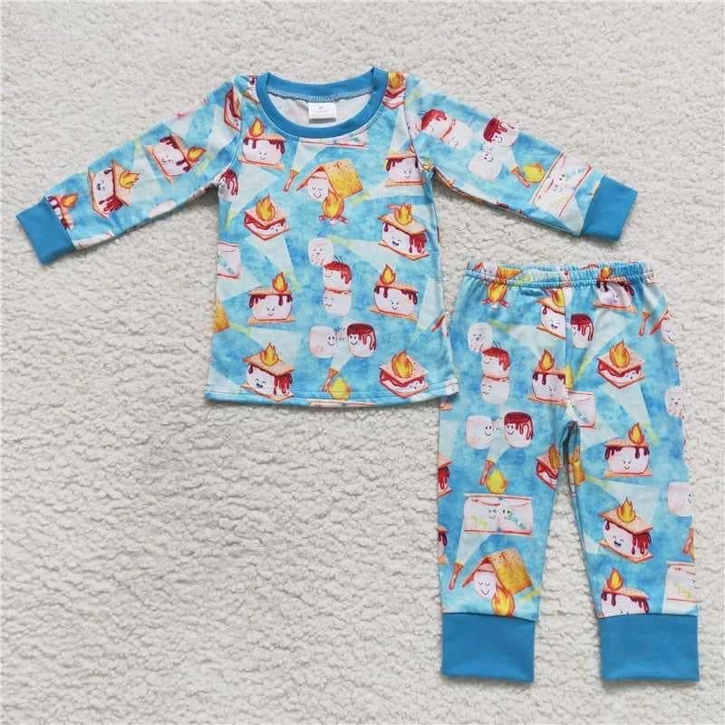 Smores pajama set blue