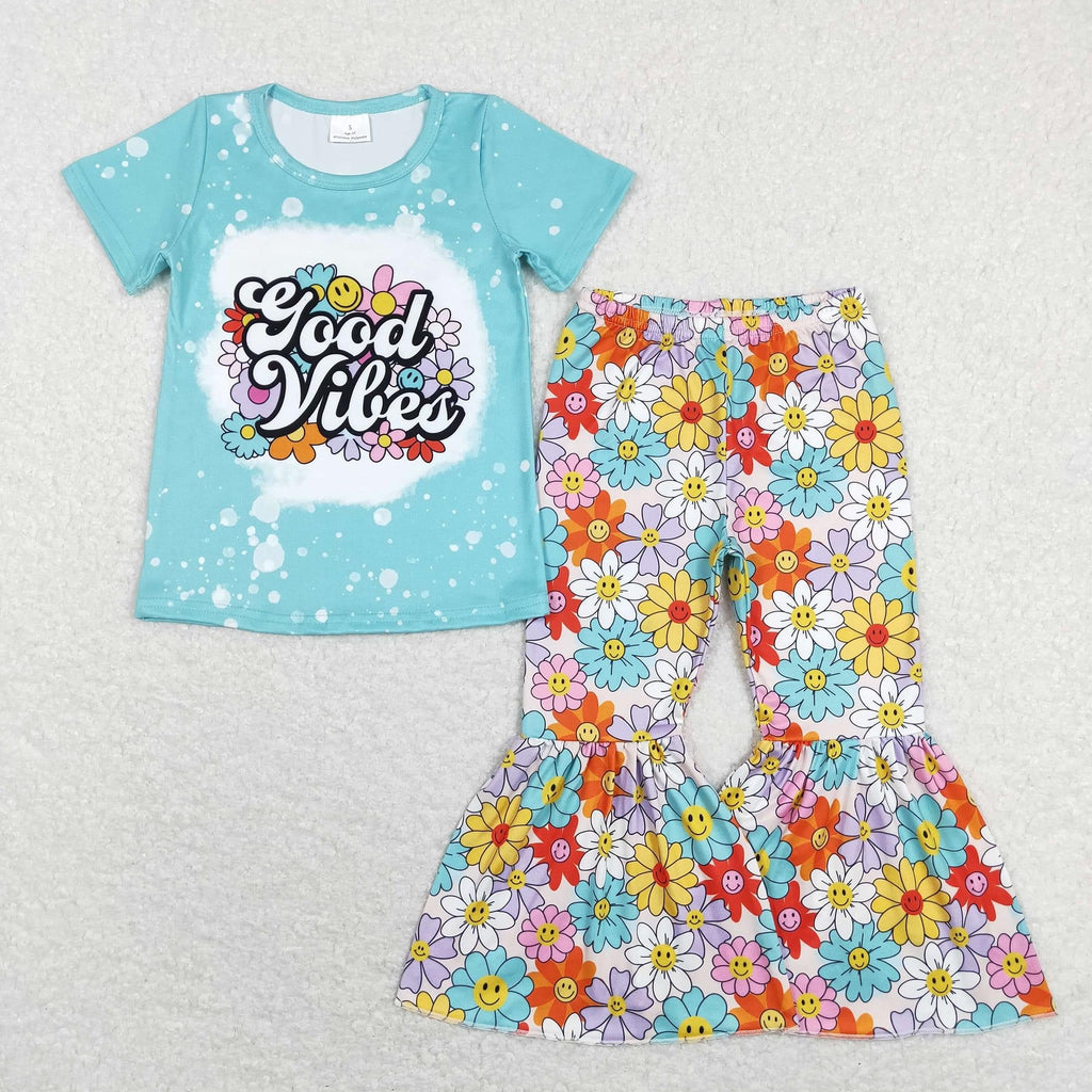 Good vibes floral pants outfit