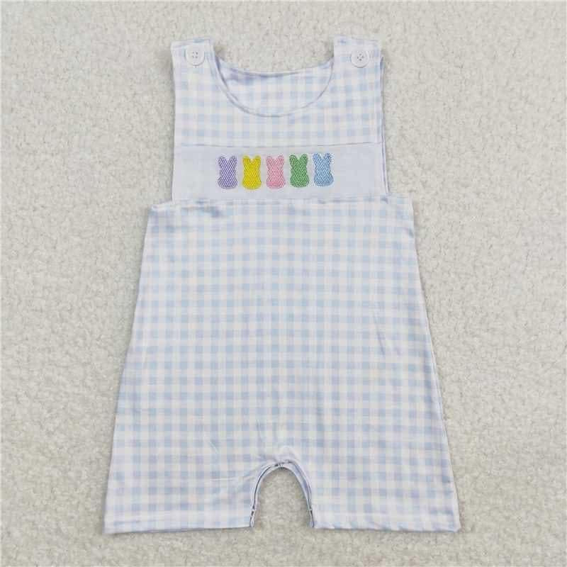 Peep blue gingham Bunny Romper