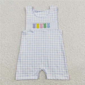 Peep blue gingham Bunny Romper