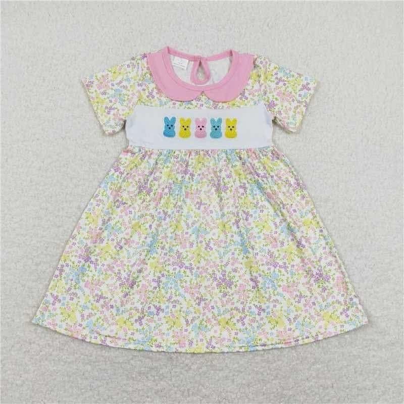 Floral bunny peeps dress