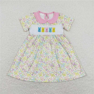 Floral bunny peeps dress