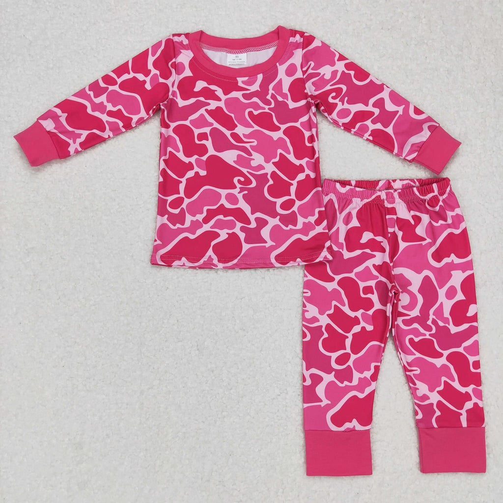 Pink camo pajama set