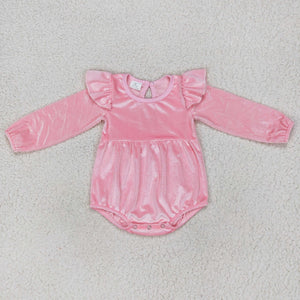 Pink velvet Romper