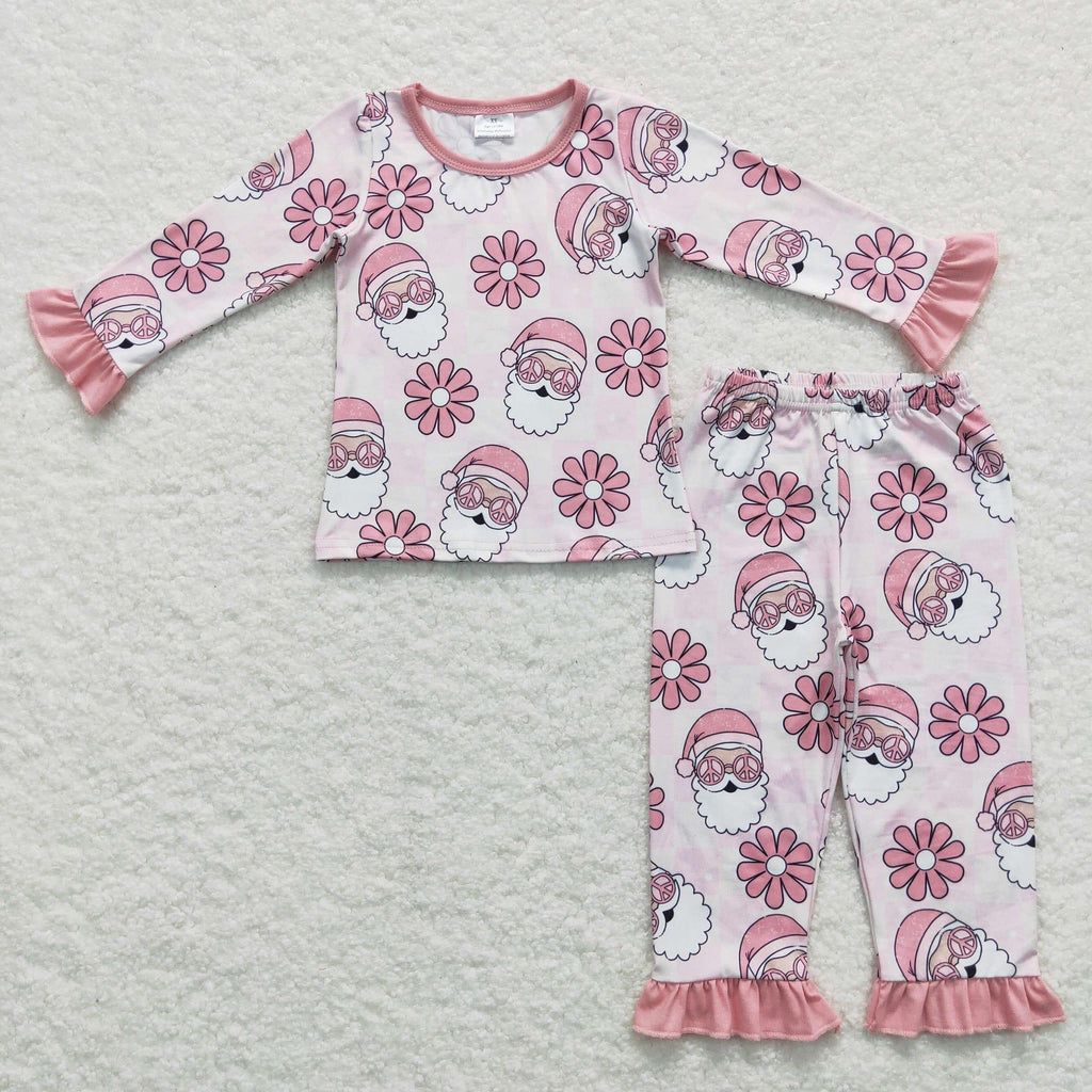 Groovy Santa girls pajama set