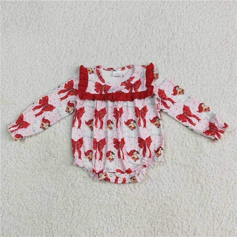 Red Santa and bows bubble