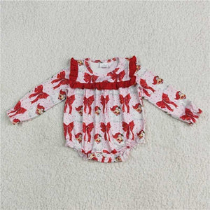 Red Santa and bows bubble