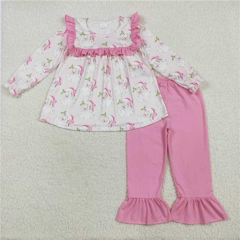 Classic pink Santa 2pc ruffle set