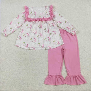 Classic pink Santa 2pc ruffle set