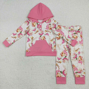 Classic pink Santa hooded jogger set
