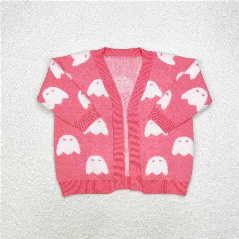 Pink ghost sweater cardigan