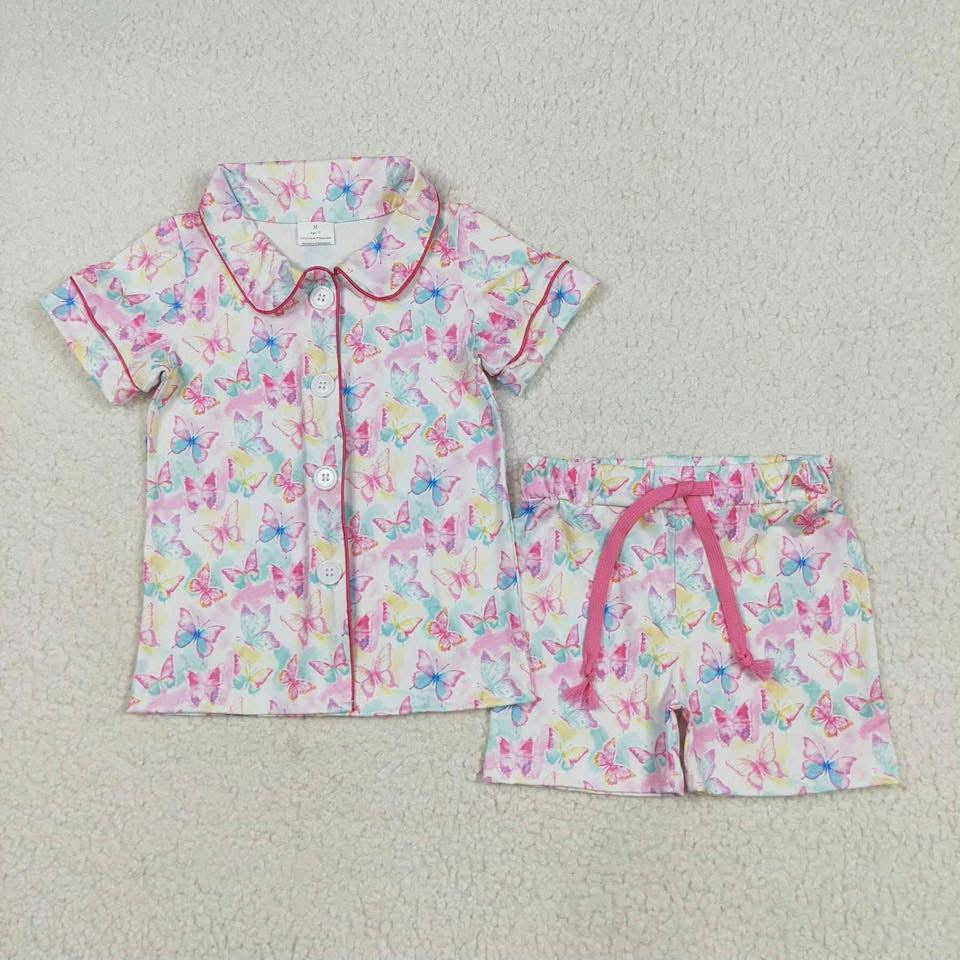 Butterfly button shorts Pajama set
