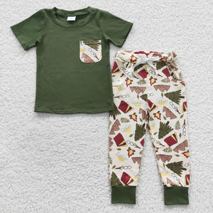 Green Camping pants set