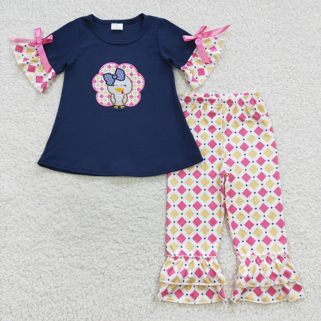 Pink diamond navy turkey set