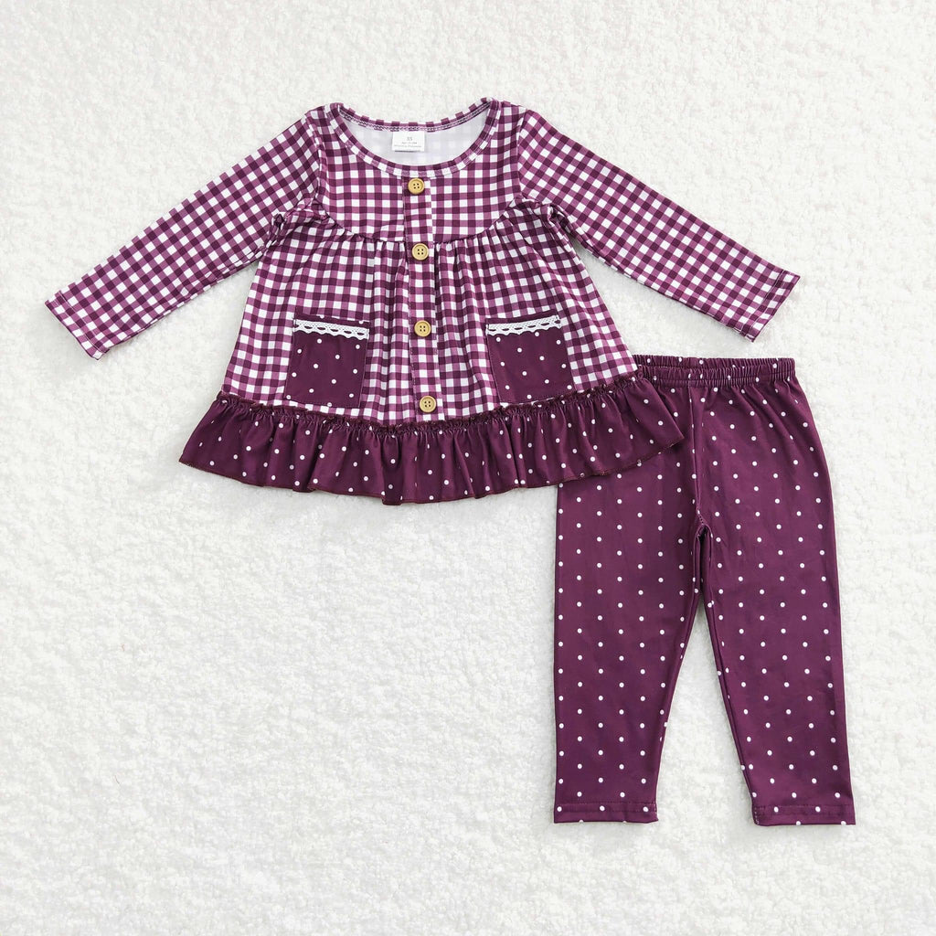 Pretty Purple gingham Pants set