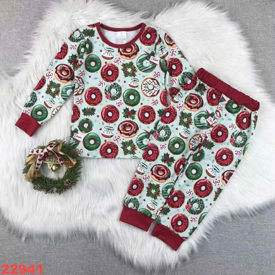 Christmas donut jogger set